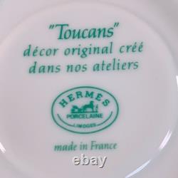 Hermes Paris Demitasse Cup and Saucer Toucans Toucan Porcelain 2 Sets