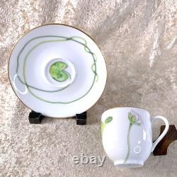 Hermes Paris Nil Demitasse Cup & Saucer Porcelain Tableware Nile Gold Rim Hermes Paris Nil Demitasse Cup & Saucer Porcelain Tableware Nile Gold Rim