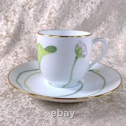 Hermes Paris Nil Demitasse Cup & Saucer Porcelain Tableware Nile Gold Rim