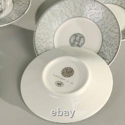 Hermes Paris Porcelain Espresso Cup & Saucer Set 6 Cups Luxury Coffee Set