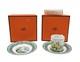 Hermes Patchwork Espresso Bourrasque Cup And 2 Saucer Coffee Demitasse Nautical