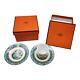 Hermes Patchwork Espresso Bourrasque Cup And 2 Saucer Coffee Demitasse Nautical