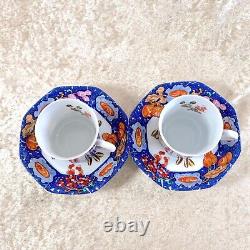 Hermes Pierres d'Orient et d'Occident Demitasse Coffee Cup Saucer x 2 Sets