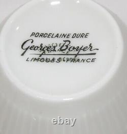 Htf Set Of 6 Georges Boyer Limoges France De La Reine Demitasse Cups & Saucers