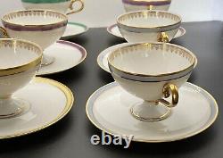 Hutschenreuther Germany Demitasse Pedestal Cups With Saucers/ 6