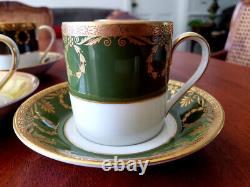 Hutschenreuther Lorenz JHR Germany 4 Demitasse Espresso Cups & Saucers Vintage