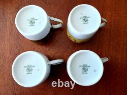 Hutschenreuther Lorenz JHR Germany 4 Demitasse Espresso Cups & Saucers Vintage