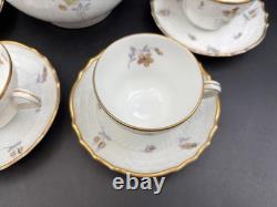 Hutschenreuther SAXONY Germany Coffee Pot & (4) Demitasse Cups & Saucers