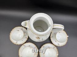 Hutschenreuther SAXONY Germany Coffee Pot & (4) Demitasse Cups & Saucers