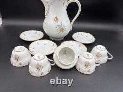 Hutschenreuther SAXONY Germany Coffee Pot & (4) Demitasse Cups & Saucers