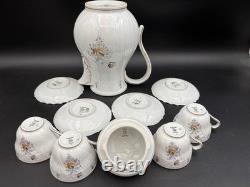 Hutschenreuther SAXONY Germany Coffee Pot & (4) Demitasse Cups & Saucers