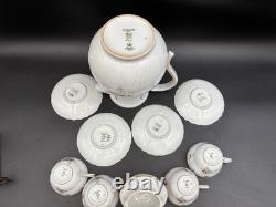 Hutschenreuther SAXONY Germany Coffee Pot & (4) Demitasse Cups & Saucers