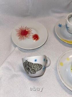 ILLY Espresso Demitasse 5 Cups 5 Saucers KIKI SMITH Butterflies ITALY