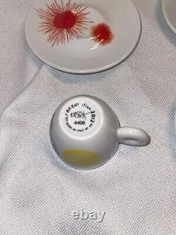 ILLY Espresso Demitasse 5 Cups 5 Saucers KIKI SMITH Butterflies ITALY