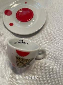 ILLY Espresso Demitasse 5 Cups 5 Saucers KIKI SMITH Butterflies ITALY