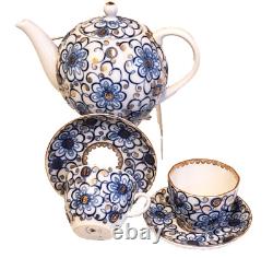 IMPERIAL PORCELAIN 6-pc Sm Demi-Tasse Tea Set made in St. Petersbug, Russia NWOT