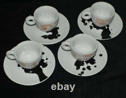 Illy Art Collection Jannis Kounellis Espresso Demitasse Baby Cups Saucers S/4