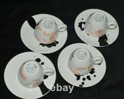 Illy Art Collection Jannis Kounellis Espresso Demitasse Baby Cups Saucers S/4