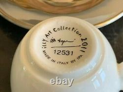 Illy Art Collection by Anish Kapoor Set of 6 Espresso Demitasse cups and Saucers