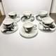 Illy Collection 1999 Espresso Cups & Saucers Set 6 Black & White Art Mitterteich