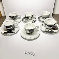 Illy Collection 1999 Espresso Cups & Saucers Set 6 Black & White Art Mitterteich