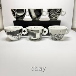 Illy Collection 1999 Espresso Cups & Saucers Set 6 Black & White Art Mitterteich