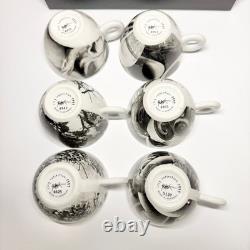 Illy Collection 1999 Espresso Cups & Saucers Set 6 Black & White Art Mitterteich