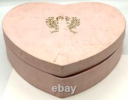 Imperial Japan Design Set of 6 Demitasse Cups Saucers Pink Heart Valentine Box