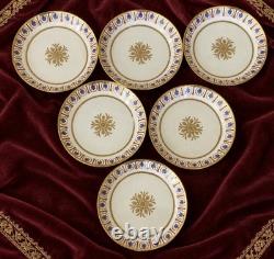 Imperial Royal Vienna Porcelain Demitasse Cup Saucer Set 6 Sorgenthal 1798 Gold