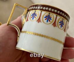 Imperial Royal Vienna Porcelain Demitasse Cup Saucer Set 6 Sorgenthal 1798 Gold