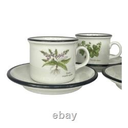 Ipa Espresso Cups Saucers Italian Set (6) Demitasse Tea Botanic Garden Flowers