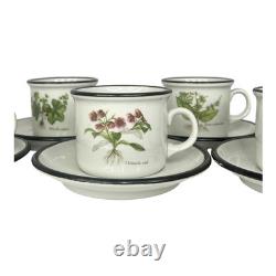 Ipa Espresso Cups Saucers Italian Set (6) Demitasse Tea Botanic Garden Flowers