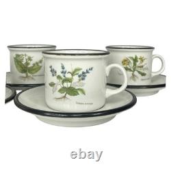 Ipa Espresso Cups Saucers Italian Set (6) Demitasse Tea Botanic Garden Flowers