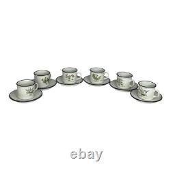 Ipa Espresso Cups Saucers Italian Set (6) Demitasse Tea Botanic Garden Flowers