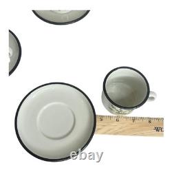 Ipa Espresso Cups Saucers Italian Set (6) Demitasse Tea Botanic Garden Flowers