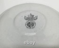 Irish Belleek Celtic Design Pattern Ring Hndl Cup & Saucer, Black Mark 1926-46