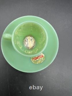 Jadite-Jadeite Restaurant Demitasse Cup and Saucer