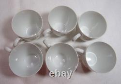 Jammet-Seignolles Limoges France 11 Demitasse Cups & Saucers Pink Floral