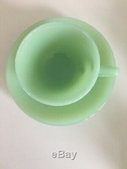 Jane Ray Jadeite Demi Tasse Cups And Saucers Rare and Collectable 4 Available