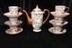 Japanese Meiji Thousand Flowers Satuma Footed Teapot 6 Demitasse Cups & Saucers