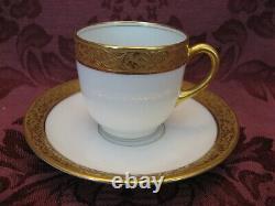 Jean Pouyat Limoges POY190 China Demitasse Cup and Saucer -Set of 10+ -Very Nice