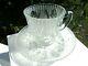 Jeannette Iris And Herringbone Crystal Demitasse Cup And Saucer