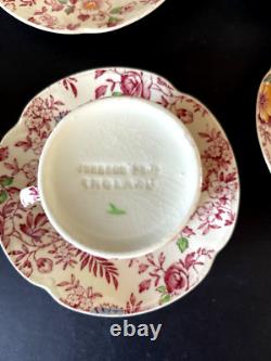 Johnson Brothers Old English Chintz Pink Floral Set of 6 Demitasse Cups & Saucer Johnson Brothers Old English Chintz Pink Floral Set of 6 Demitasse Cups & Saucer