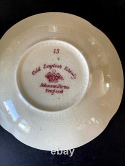 Johnson Brothers Old English Chintz Pink Floral Set of 6 Demitasse Cups & Saucer Johnson Brothers Old English Chintz Pink Floral Set of 6 Demitasse Cups & Saucer