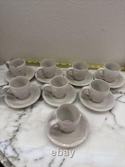 Juliska Ceramics Berry and Thread Whitewash Cup & Saucer Demitasse Espresso