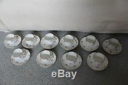 KIMBERLY by HEREND Set of 10 Demitasse Cups & Saucers 709 MF