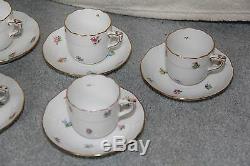 KIMBERLY by HEREND Set of 10 Demitasse Cups & Saucers 709 MF