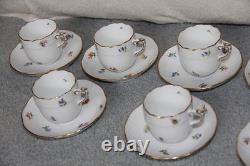 KIMBERLY by HEREND Set of 10 Demitasse Cups & Saucers 709 MF