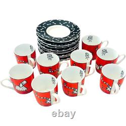 KONITZ / Demitasse / Espresso Mug Cup & Saucer / Animal Stories / Dog LOT of 9