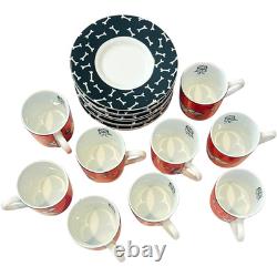 KONITZ / Demitasse / Espresso Mug Cup & Saucer / Animal Stories / Dog LOT of 9